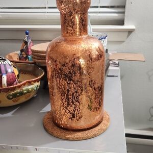 Copper Toned Decorative Vase